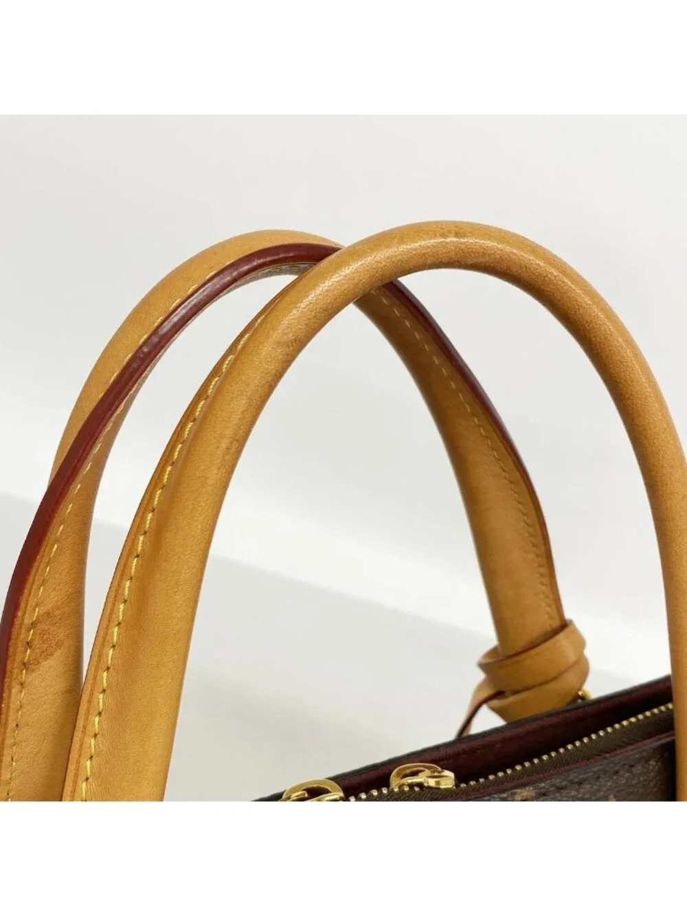 Louis Vuitton Handbag Monogram Flower Zipped Tote MM Brown 2-Way